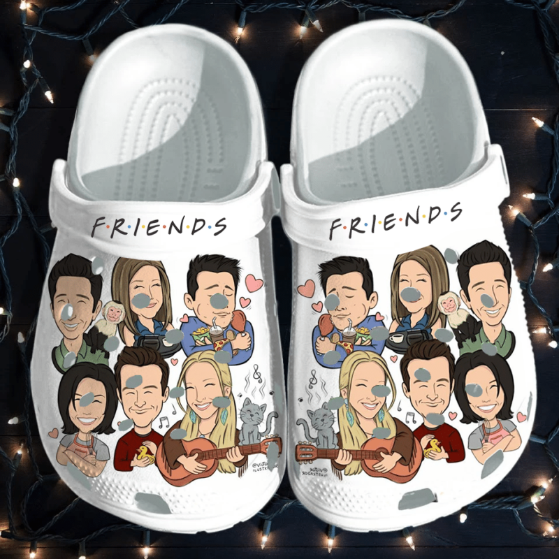 Friends TV Series Crocs Crocband Clogs Shoes Comfortable For Men Women and Kids