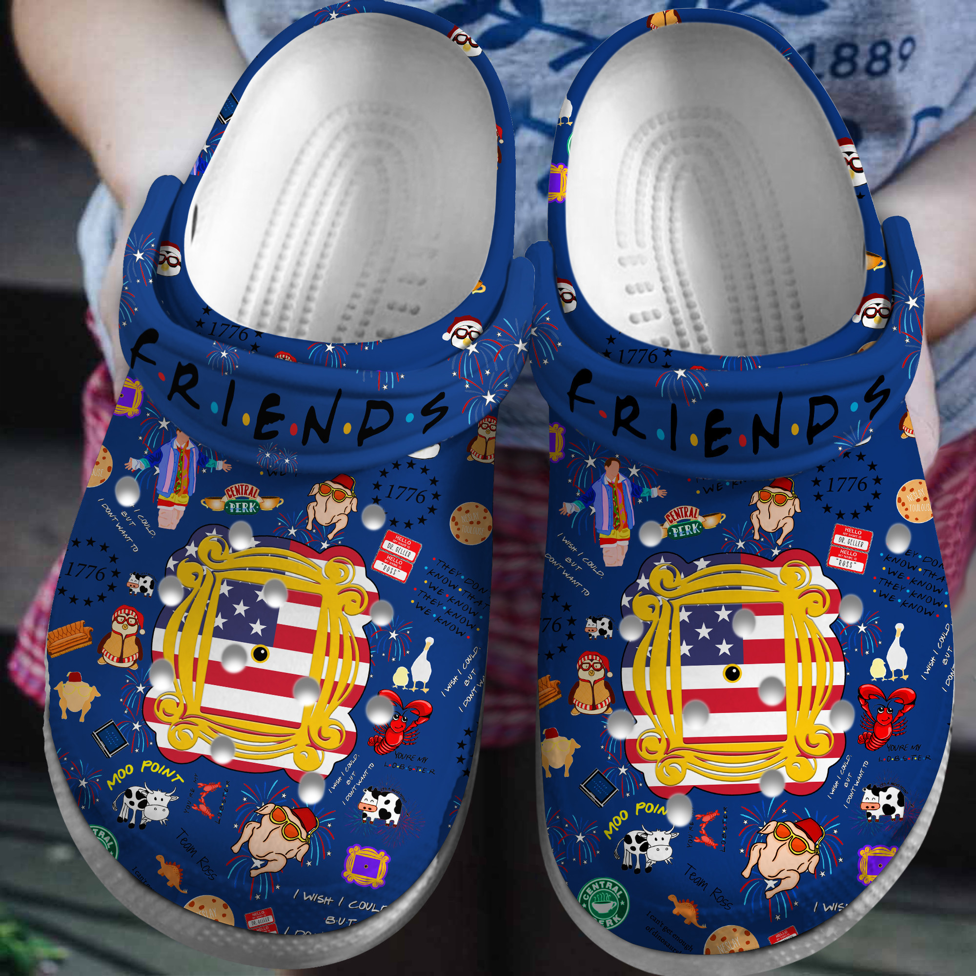 Friends TV Series Crocs Crocband Clogs Shoes Comfortable For Men Women and Kids