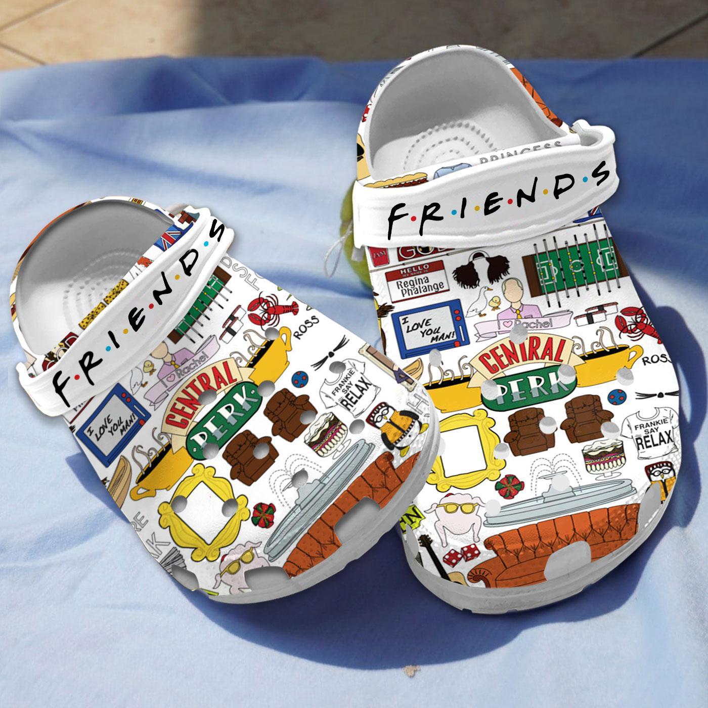 Friends TV Series Crocs Crocband Clogs Shoes Comfortable For Men Women and Kids