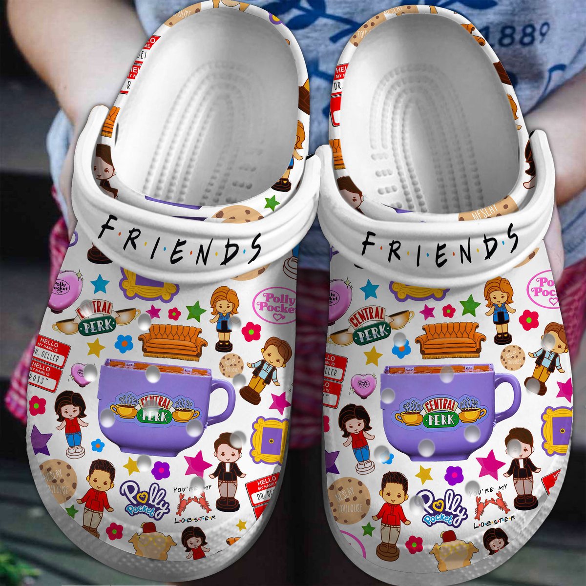 Friends TV Series Crocs Crocband Clogs Shoes Comfortable For Men Women and Kids