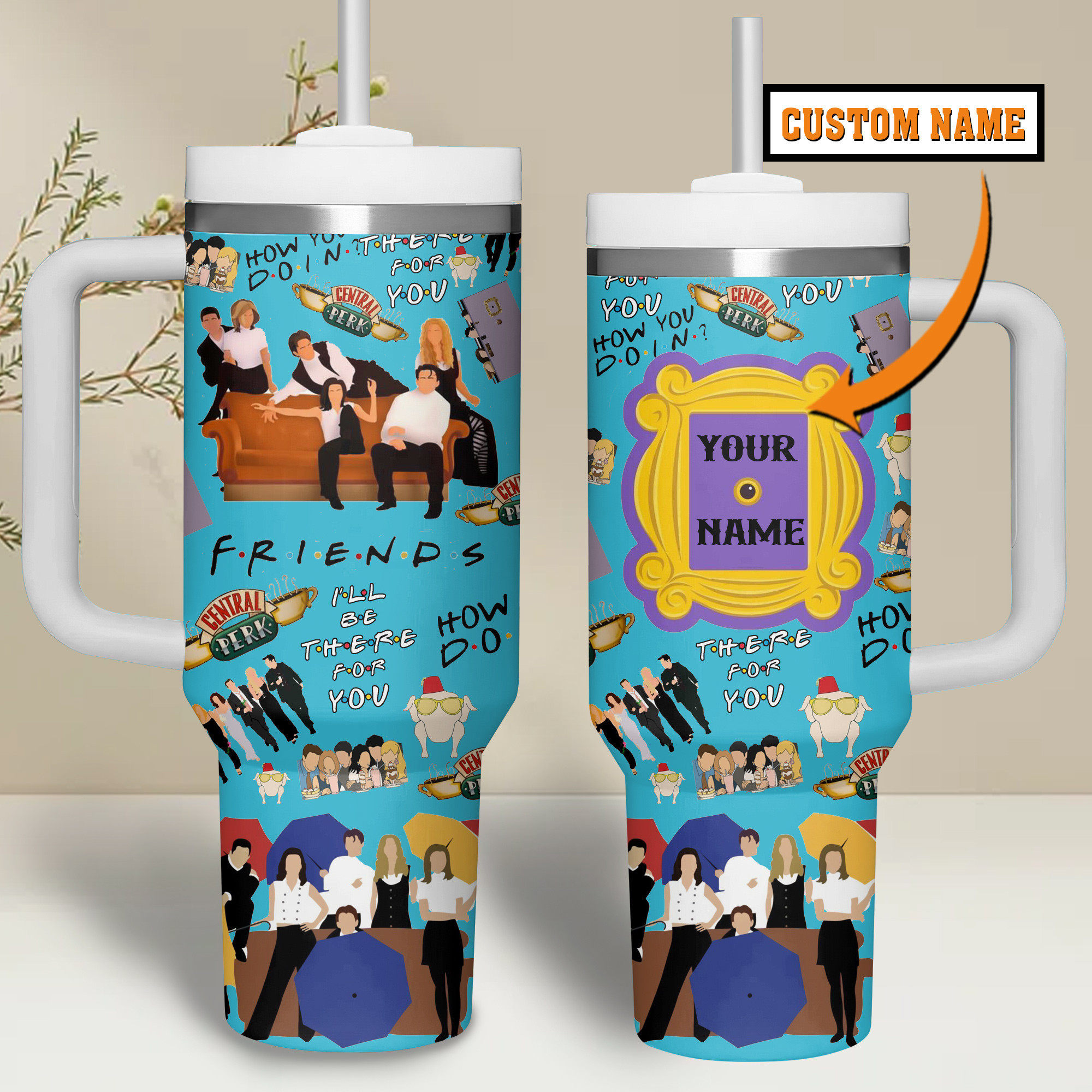 Friends TV Series Custom Stanley Cup 40 oz 30 oz Tumbler With HandleTVC2301264