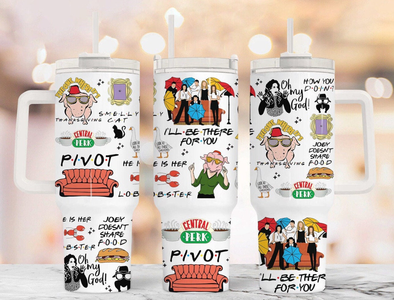 Friends TV Series Custom Stanley Cup 40 oz 30 oz Tumbler With HandleTVC2301971