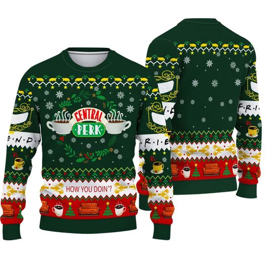 Friends Ugly Christmas 3D Sweater - Image 2
