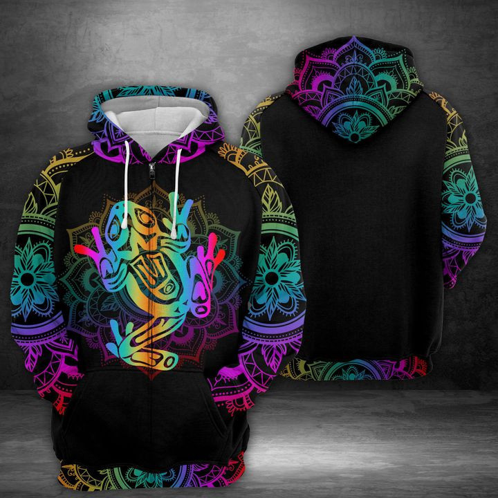 Frog 3D All Over Print Hoodie, Zip Hoodie