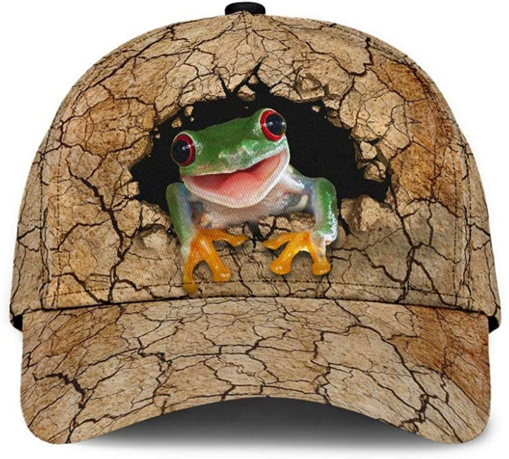 Frog Land Simple And Beautiful 3D Printed Unisex Hat Classic Caps Baseball Caps, Curved Snapback Trucker Hats Custom Hats Gifts For Men & Women