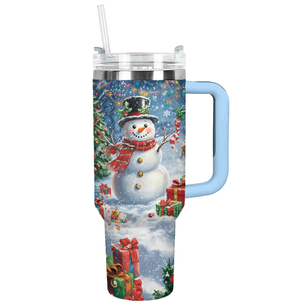 Frosty Snowman Christmas Custom Stanley Cup 40 oz 30 oz Tumbler With HandleTVC2301503