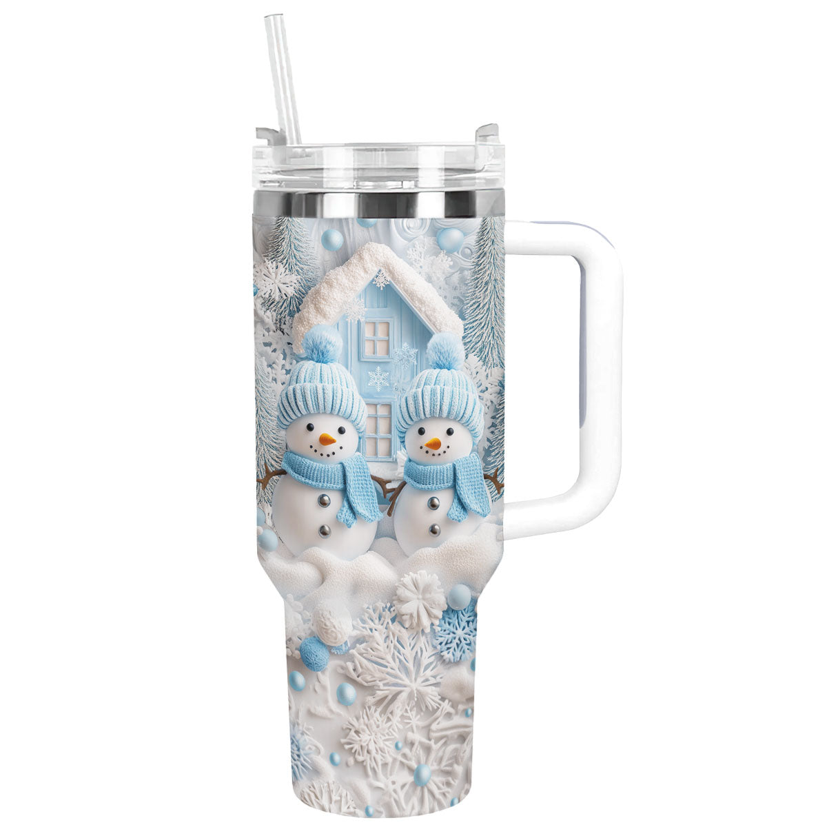 Frosty Snowman Friend Christmas Custom Stanley Cup 40 oz 30 oz Tumbler With HandleTVC2301289