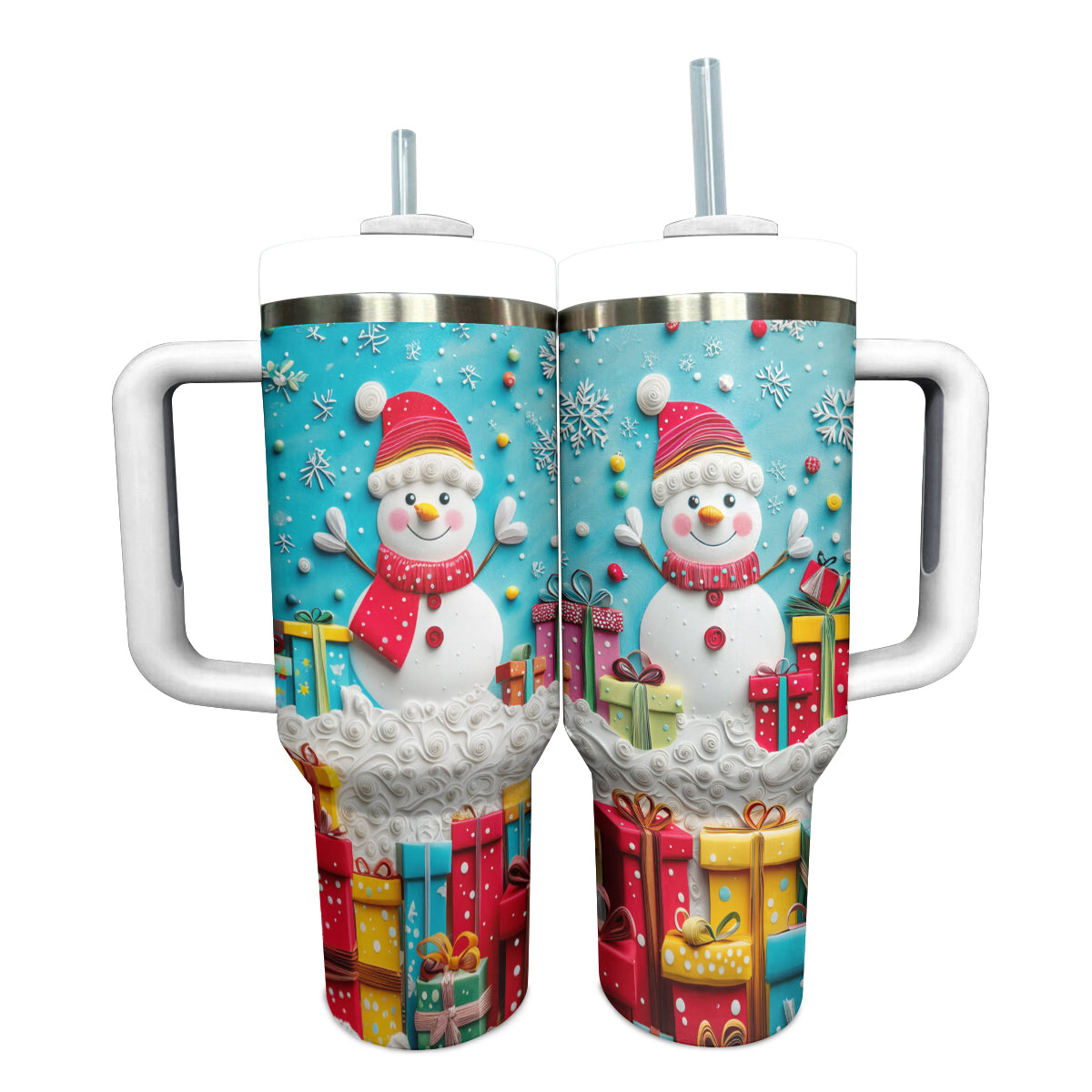 Frosty Snowman Friend Christmas Custom Stanley Cup 40 oz 30 oz Tumbler With HandleTVC2301289