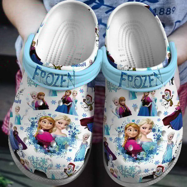 Frozen Disney Cartoon Crocs Crocband Clogs Shoes Comfortable For Men Women and Kids