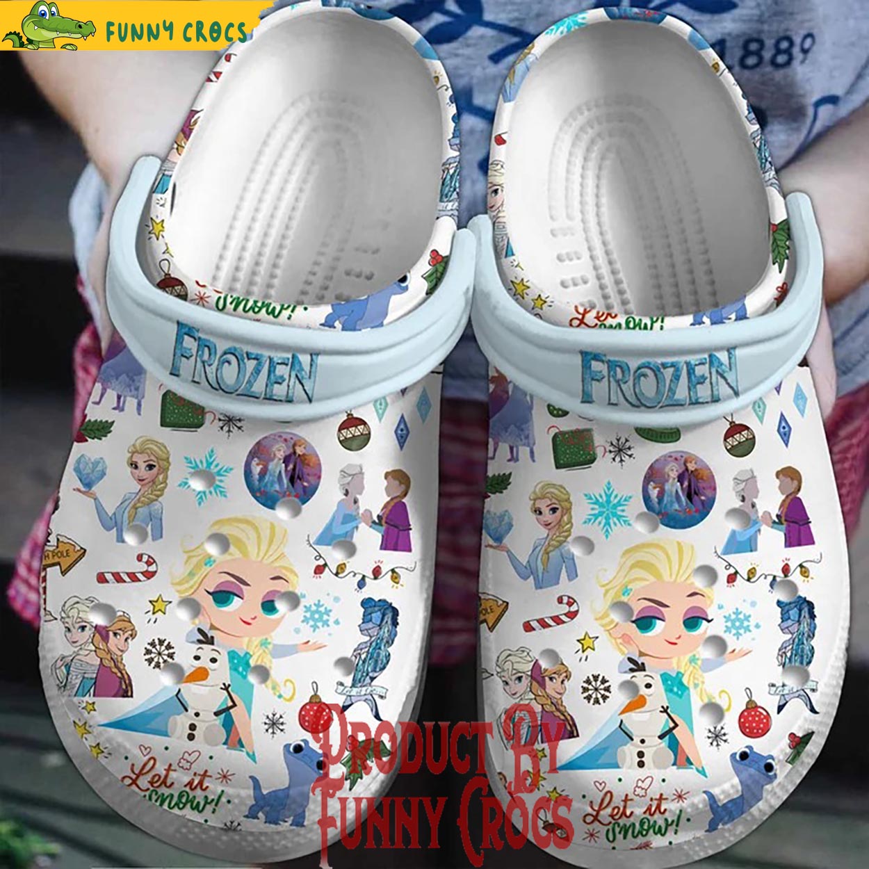 Frozen Movie Christmas Crocs Crocband Clogs Shoes Comfortable For Men Women and Kids