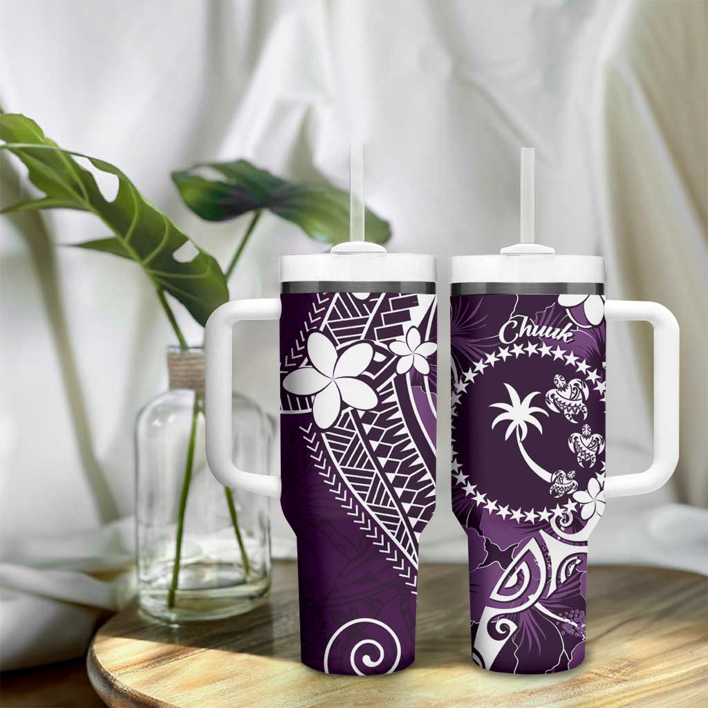 FSM Chuuk Turtle Tropical Flowers Polynesian Purple Custom Stanley Cup 40 oz 30 oz Tumbler With HandleTVC2301387 - Image 9