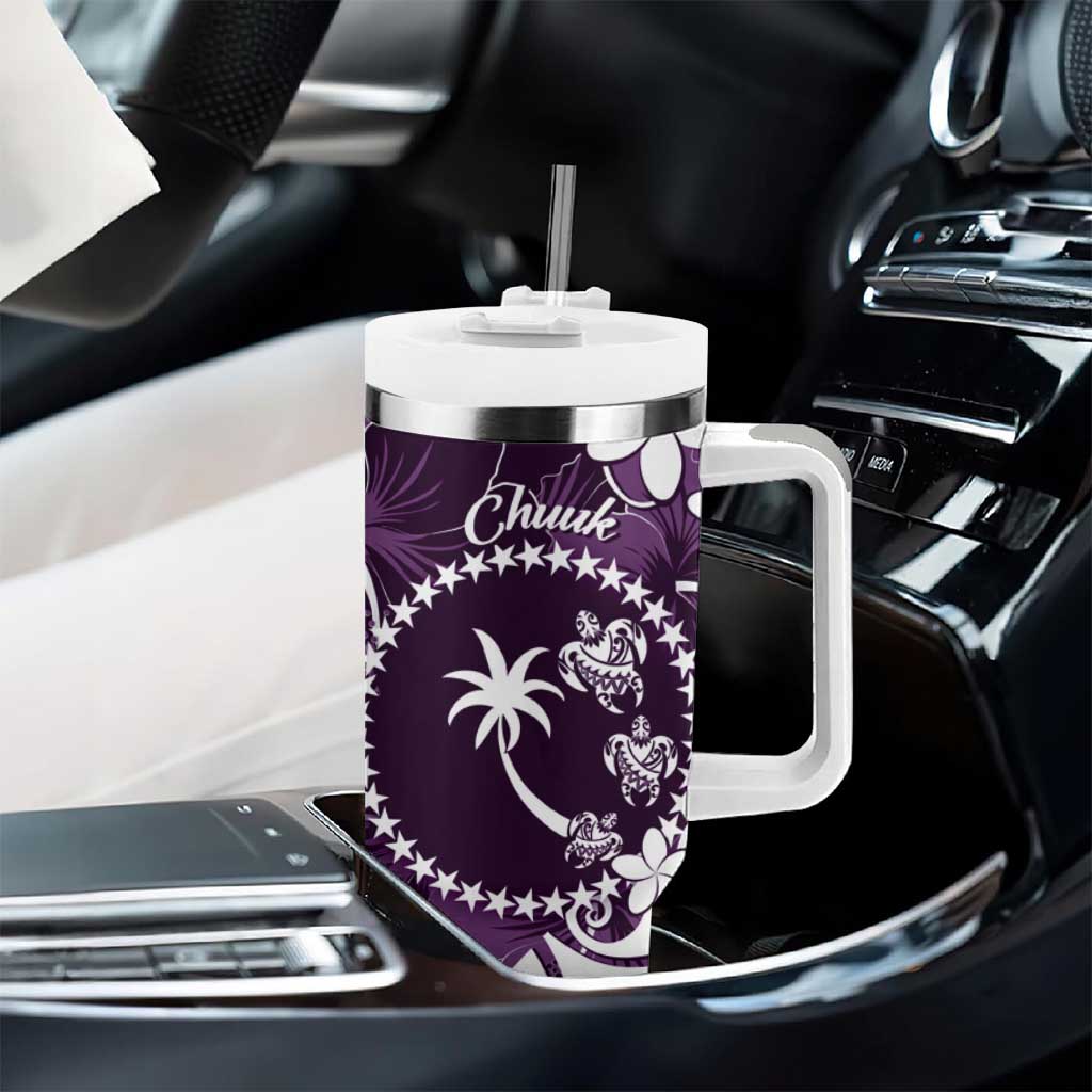 FSM Chuuk Turtle Tropical Flowers Polynesian Purple Custom Stanley Cup 40 oz 30 oz Tumbler With HandleTVC2301387 - Image 8
