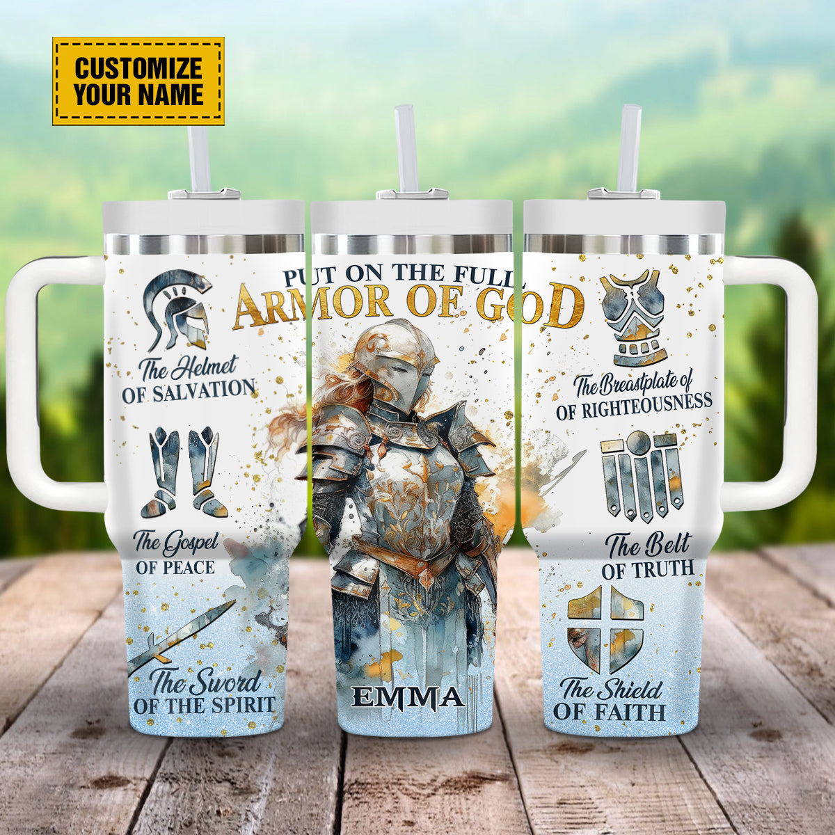 Full Armor Of God Custom Stanley Cup 40 oz 30 oz Tumbler With HandleTVC2301692