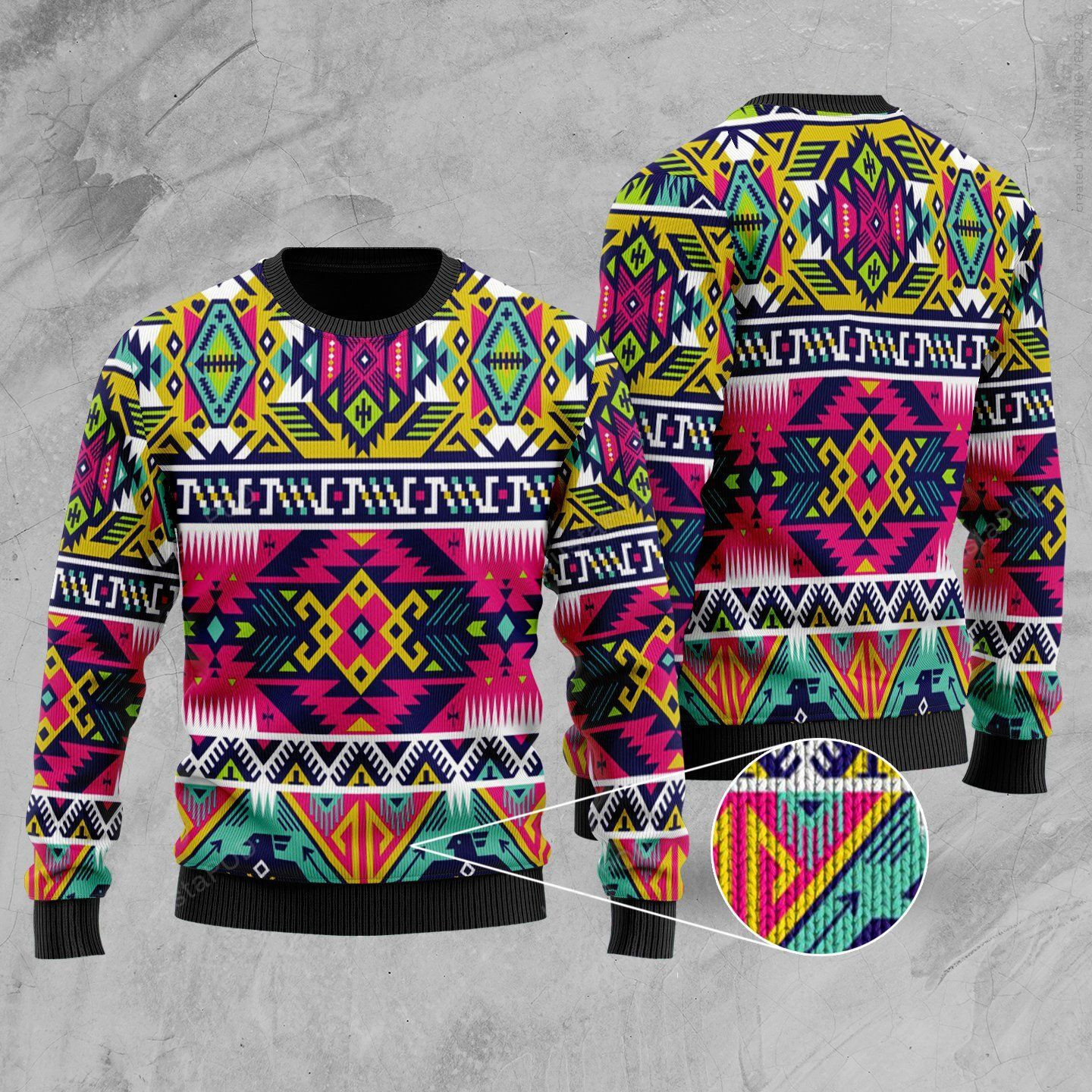 Full Color Thunderbird Ugly Christmas Sweater Adult 3D Funny Matching for family