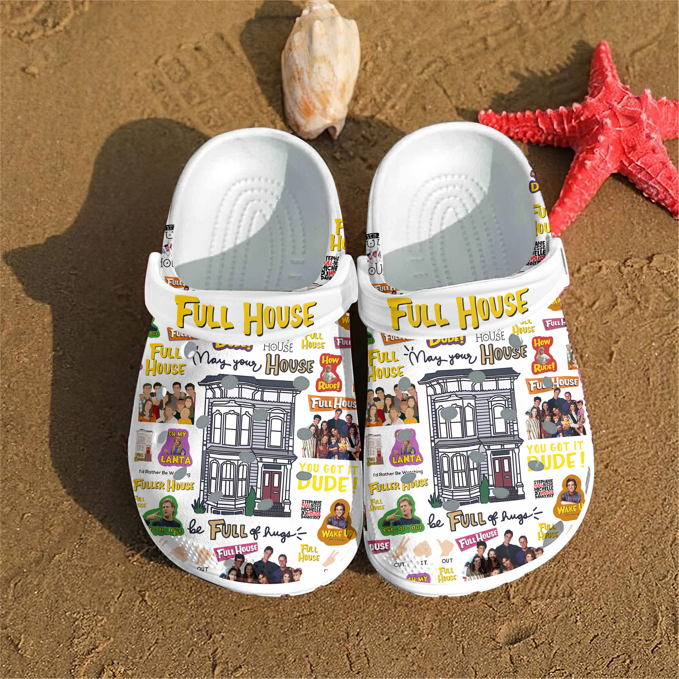 Full House TV Series Crocs Crocband Clogs Shoes Comfortable For Men Women and Kids