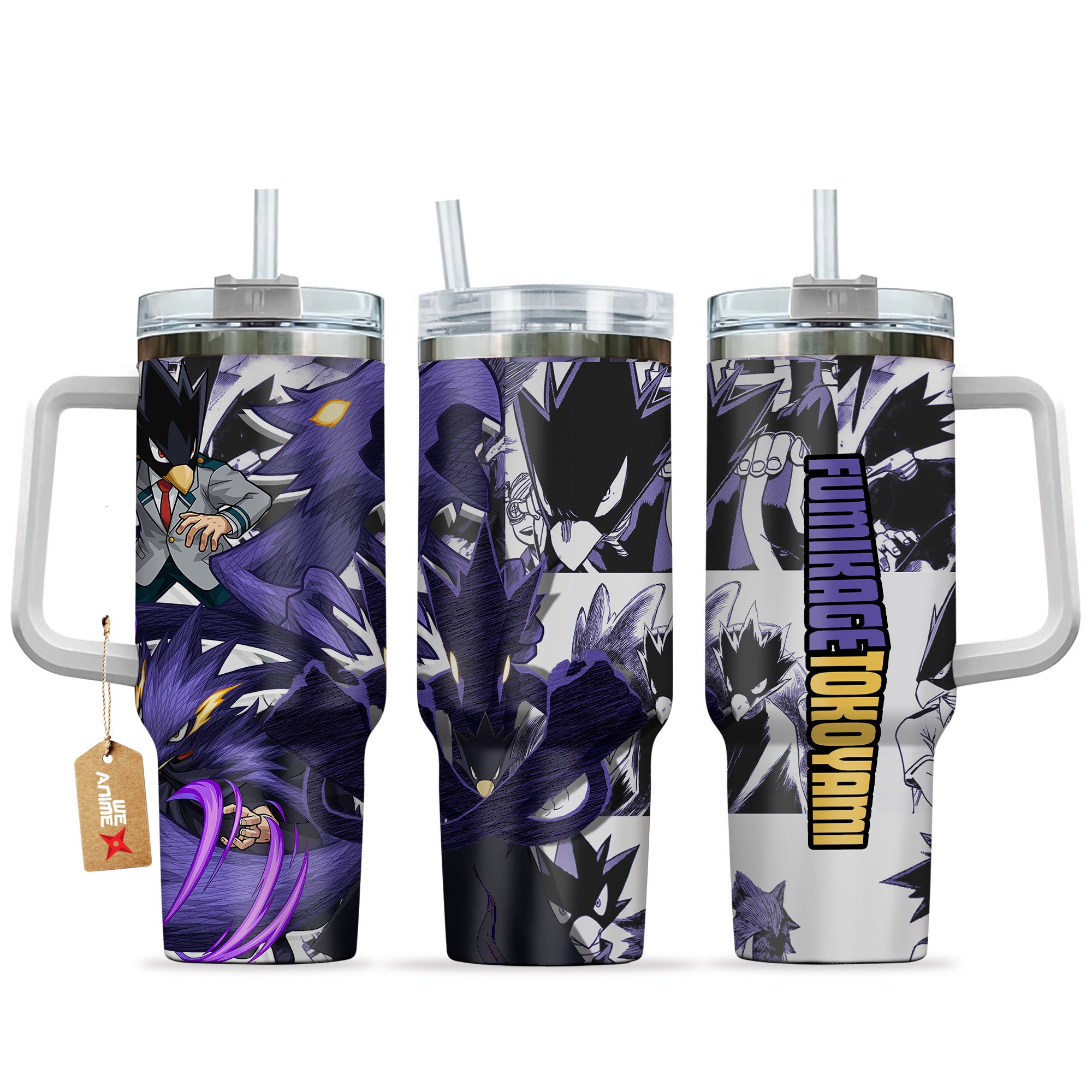 Fumikage Tokoyami (Tsukuyomi) My Hero Academia Anime Custom Stanley Cup 40 oz 30 oz Tumbler With HandleTVC2301151