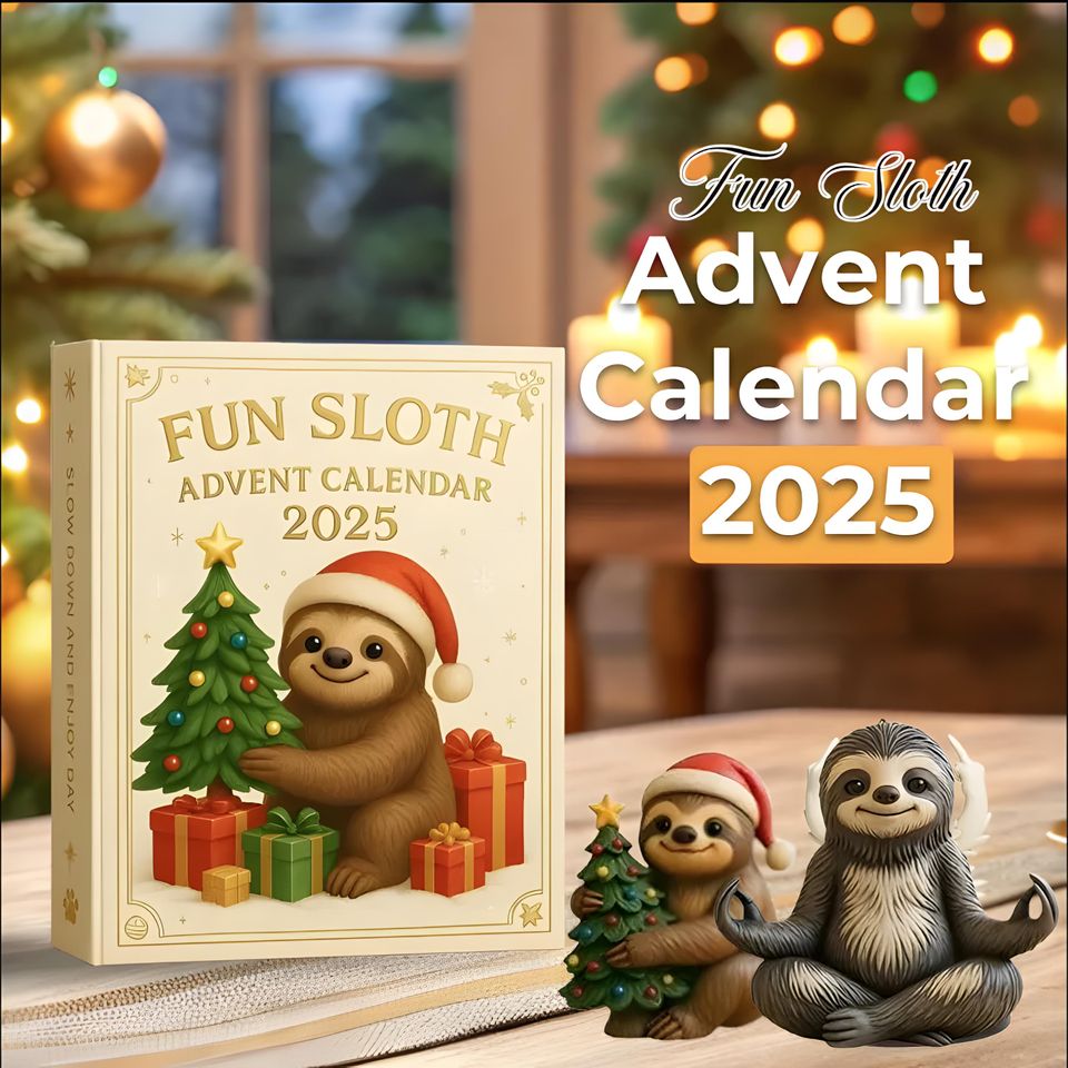 Fun Sloth Advent Calendar Ornament 2025: 24 Days of Cute Sloth Surprises
