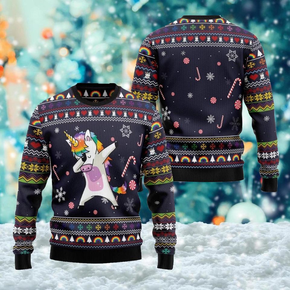 Funny Animal 3D All Over Printed T-shirt, Snowflakes Ugly Christmas Sweater Fan Gift, Xmas