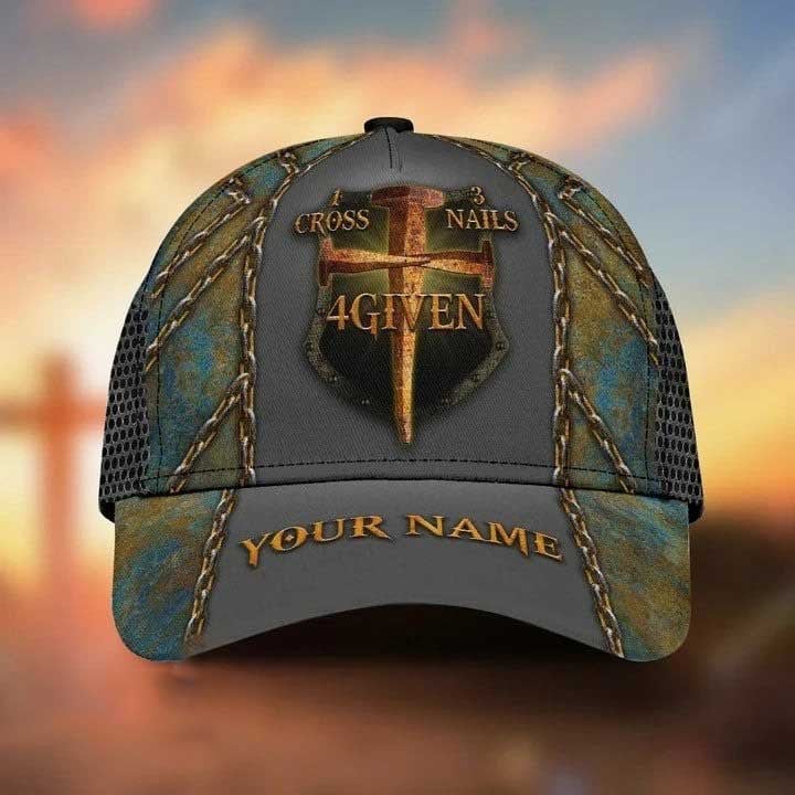 Funny Blue Jesus Forgiven Classic Cap for Christian, Jesus Hat for Men, Women Trucker Hats Custom Hats Gifts For Men & Women