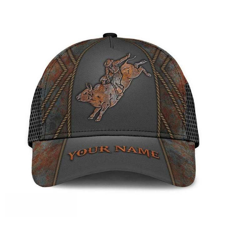 Funny Bull Riding Retro Cap for Men, Bull Rider Hats Trucker Hats Custom Hats Gifts For Men & Women