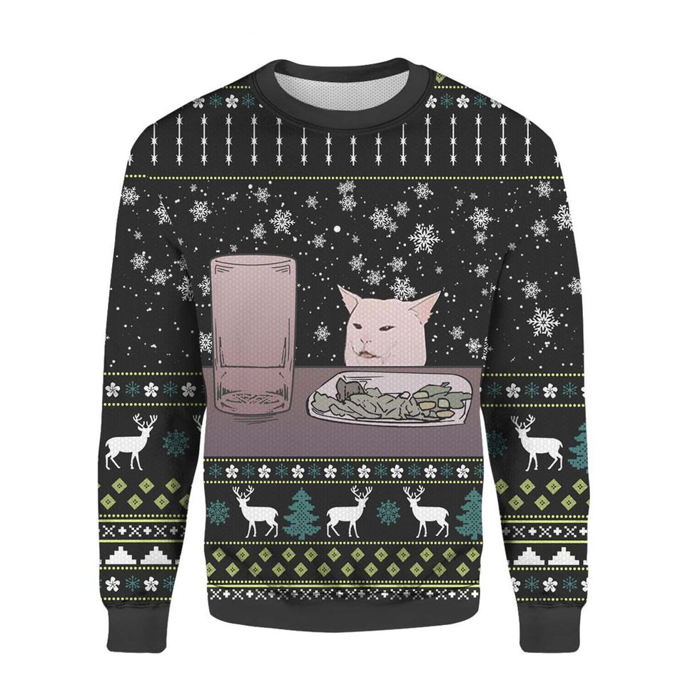Funny Cat Meme Christmas Ugly Sweater