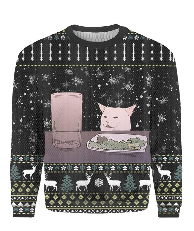 Funny Cat Meme Christmas Ugly Sweater