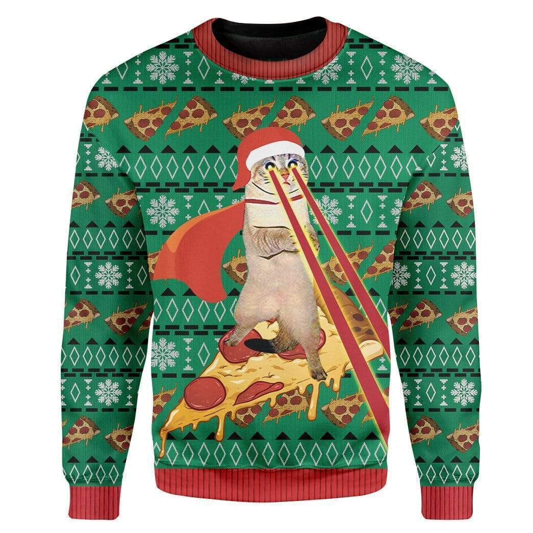 Funny Cat Ugly Christmas Sweater Adult 3D Funny Matching for family