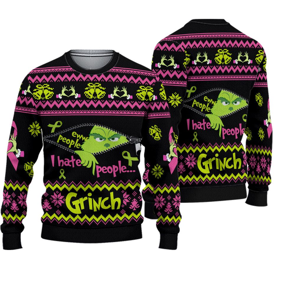 funny character I Hate People Eww People Christmas Ugly Sweater