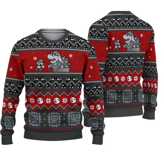 Funny Characters 3D All Over Printed T-shirt, Video Games Ugly Christmas Sweater - Image 2
