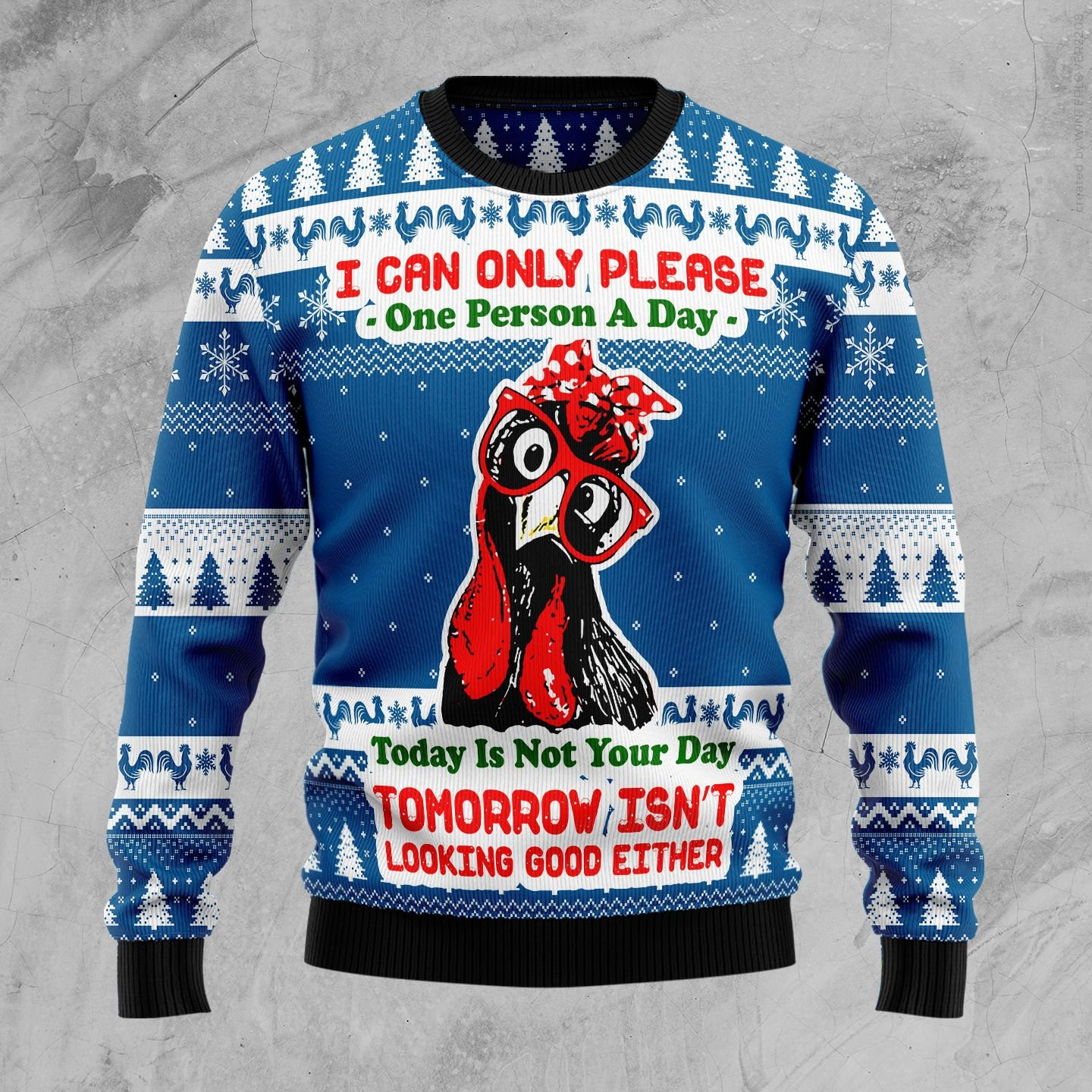 Funny Chicken Ugly Christmas Sweater Adult 3D Funny Matching for family