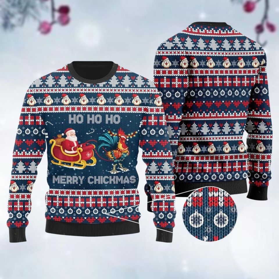 Funny Christmas Chicken Ugly Sweater