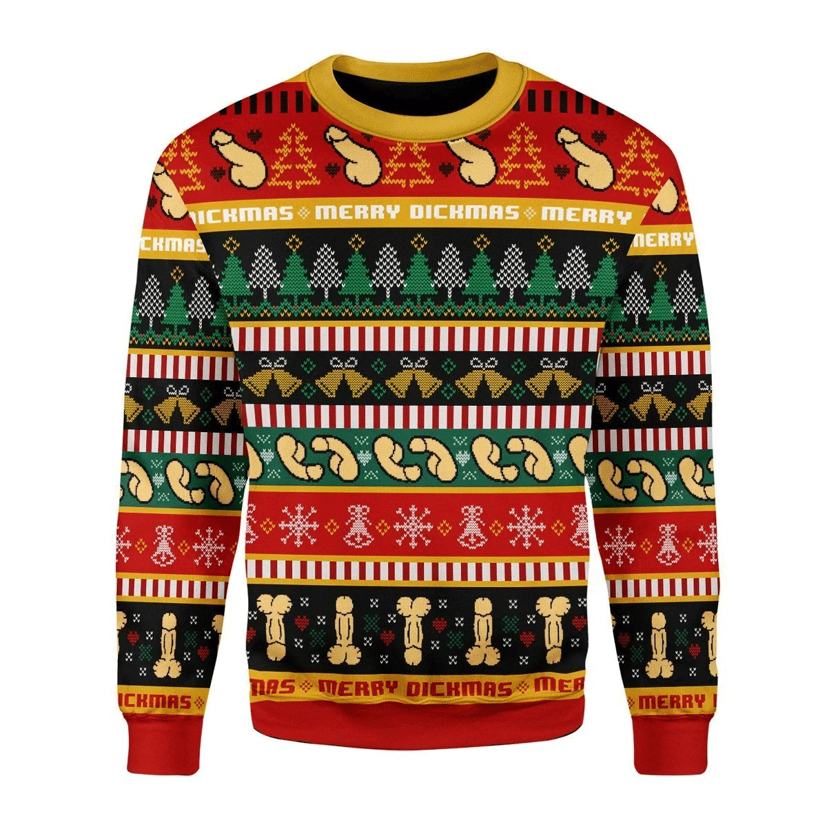 Funny Christmas D**Ck 3D Apparel Ugly Christmas Sweater Adult 3D Funny Matching for family