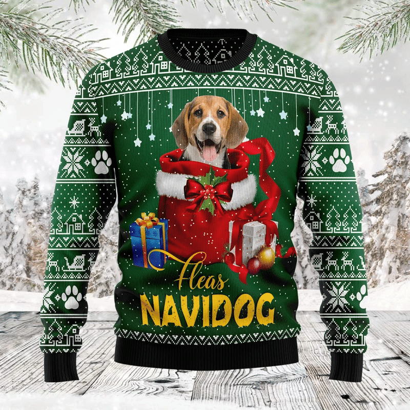 Funny Christmas Gift Beagle Ugly Christmas Sweater Adult 3D Funny Matching for family