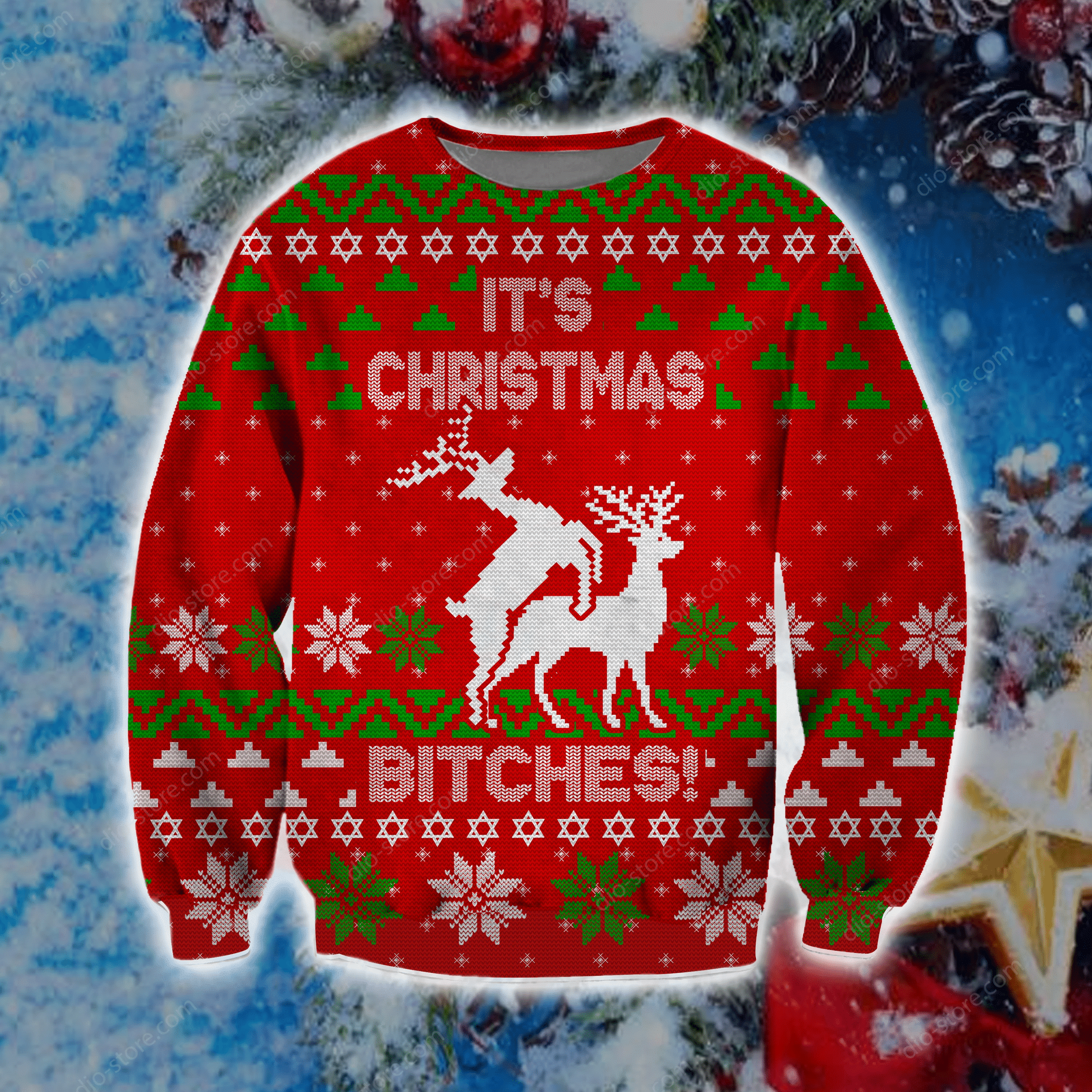 Funny Christmas Knitting Pattern 3D Print Ugly Christmas Sweater Adult 3D Funny Matching for family