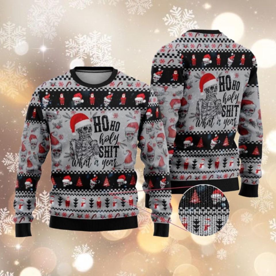 Funny Christmas Skull Ugly Sweater