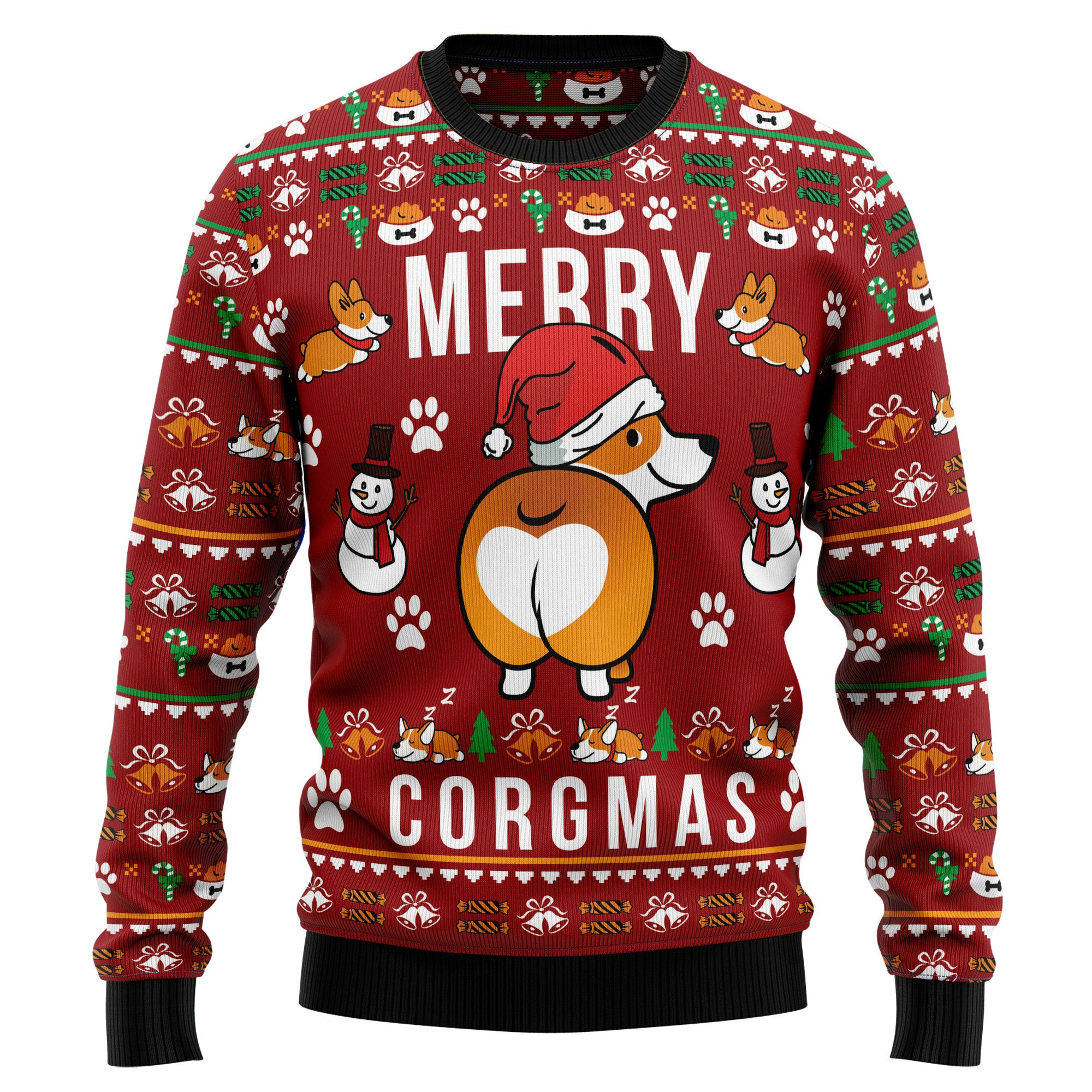 Funny Corgi Merry Xmas Ugly Christmas Sweater