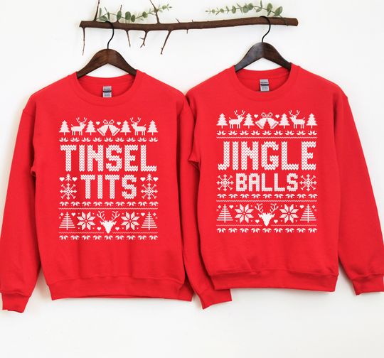Funny Couples Ugly Christmas Sweater, Unisex Couples - Image 14