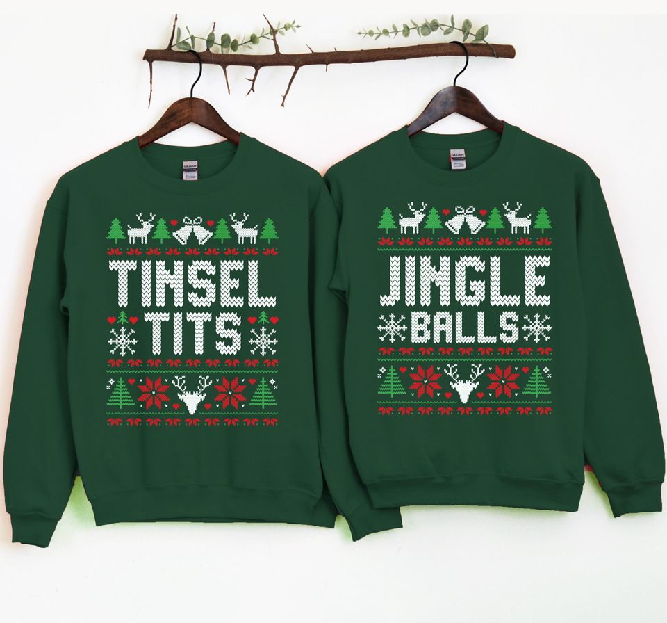 Funny Couples Ugly Christmas Sweater, Unisex Couples - Image 3