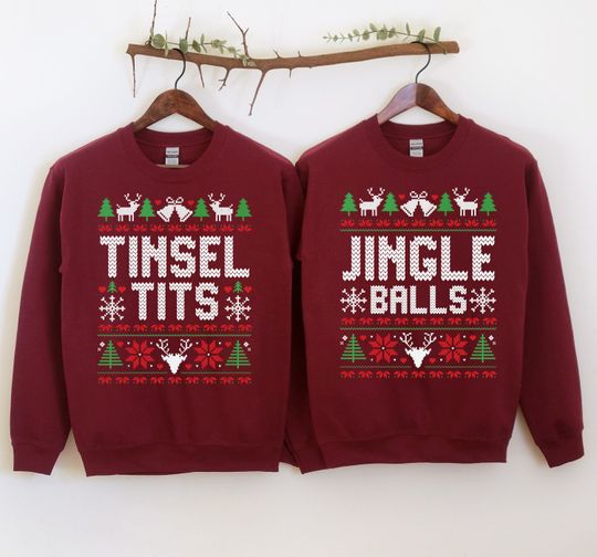 Funny Couples Ugly Christmas Sweater, Unisex Couples - Image 11