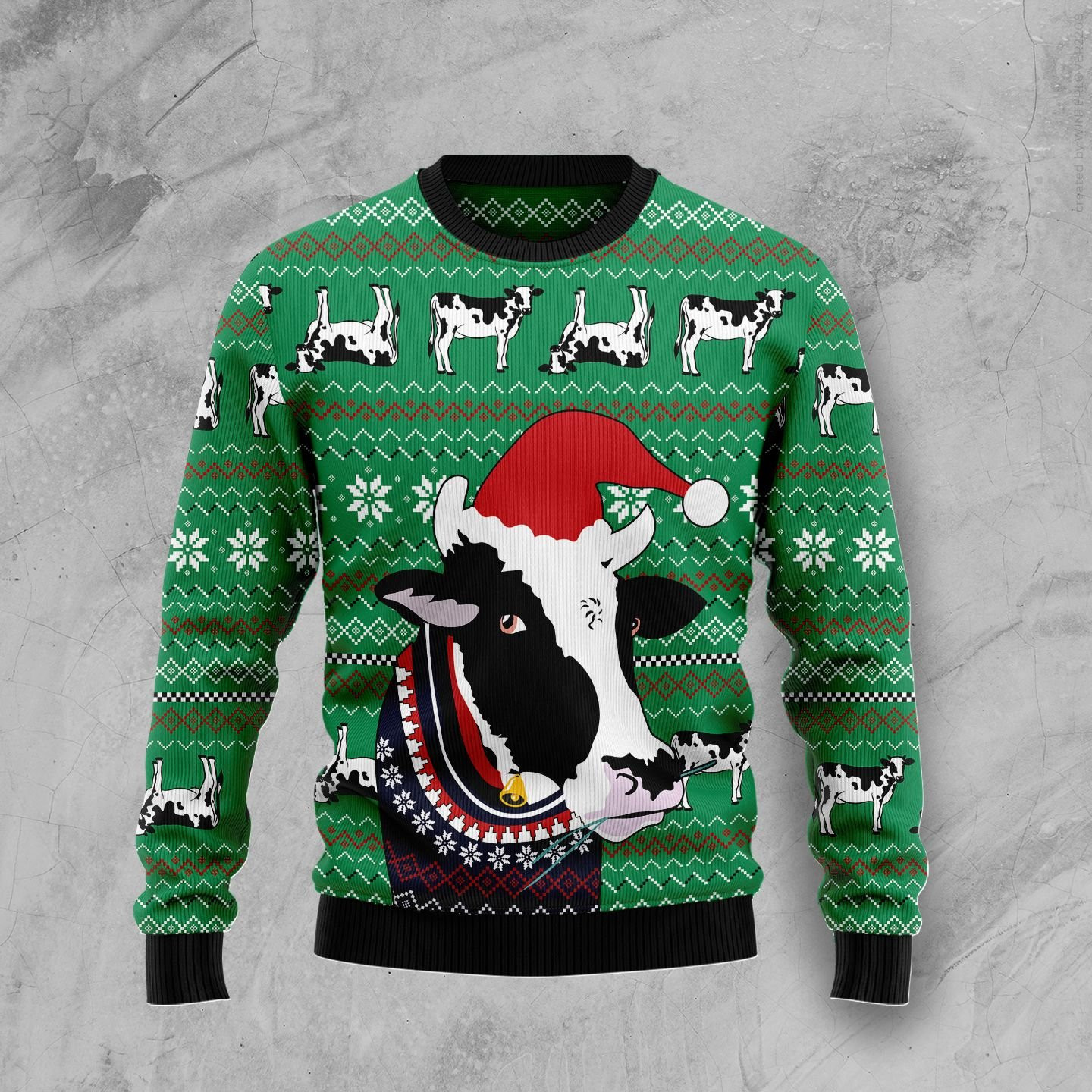 Funny Cow Ugly Christmas Sweater Adult 3D Funny Matching for family