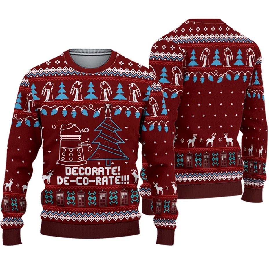Funny Daleks Symbol 3D Christmas Ugly Sweater