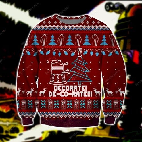 Funny Daleks Ugly Christmas Sweater Adult 3D Funny Matching for family