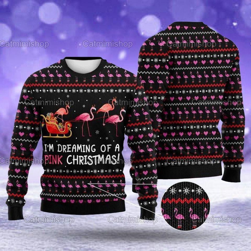 Funny Flamingo Christmas Sweater - Quirky Holiday Apparel