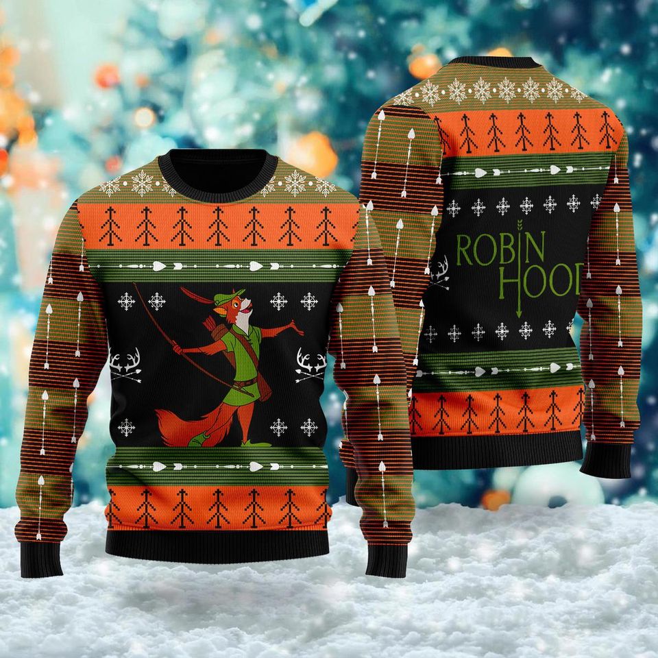 Funny Fox Ugly Christmas Sweater, Fox Movie Character Xmas Sweatshirt