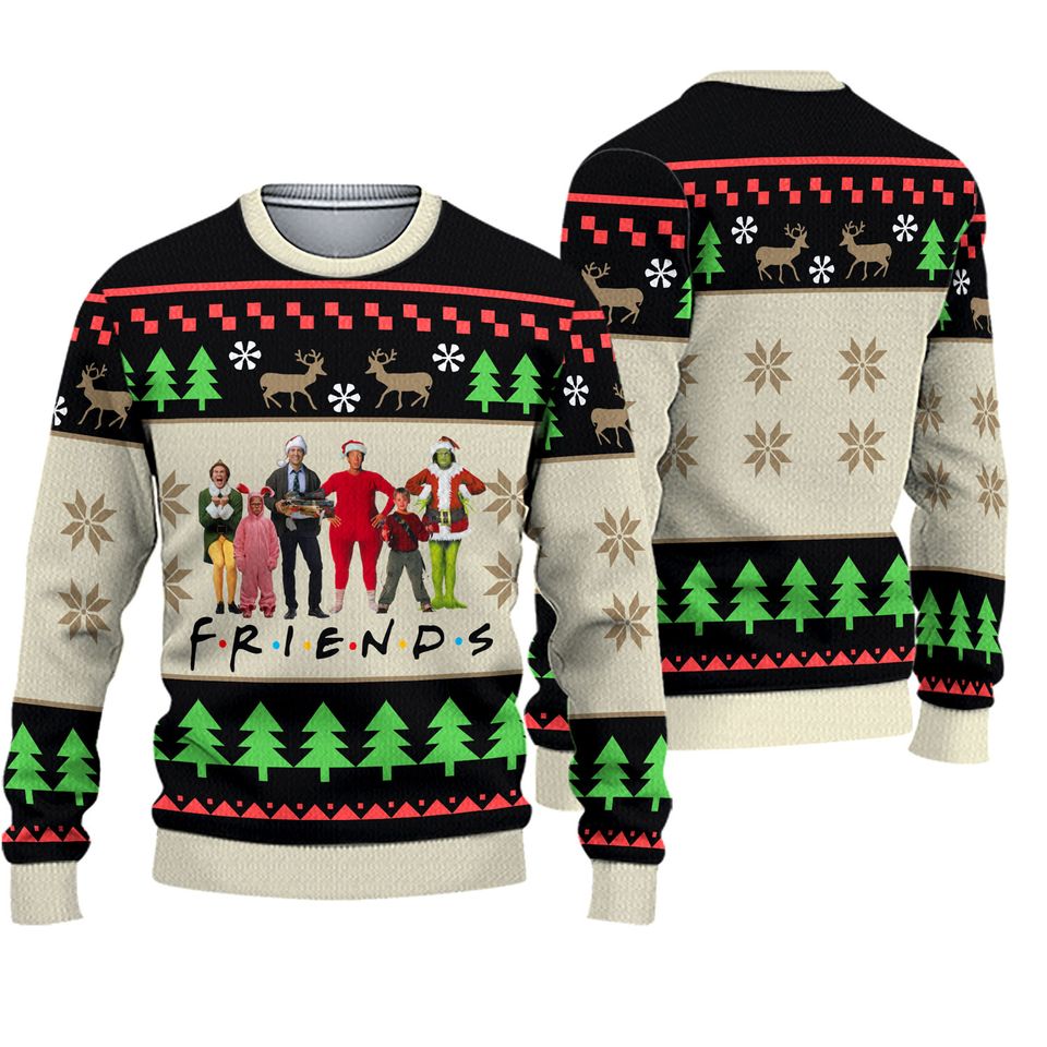 Funny Friends Christmas Movies Sweater
