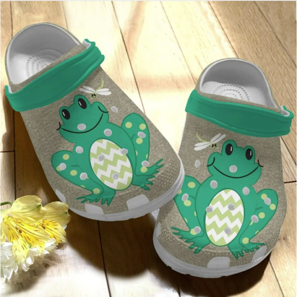Funny Frog Vintage Crocs Crocband Clogs Shoes Comfortable For Men Women and Kids - Image 2