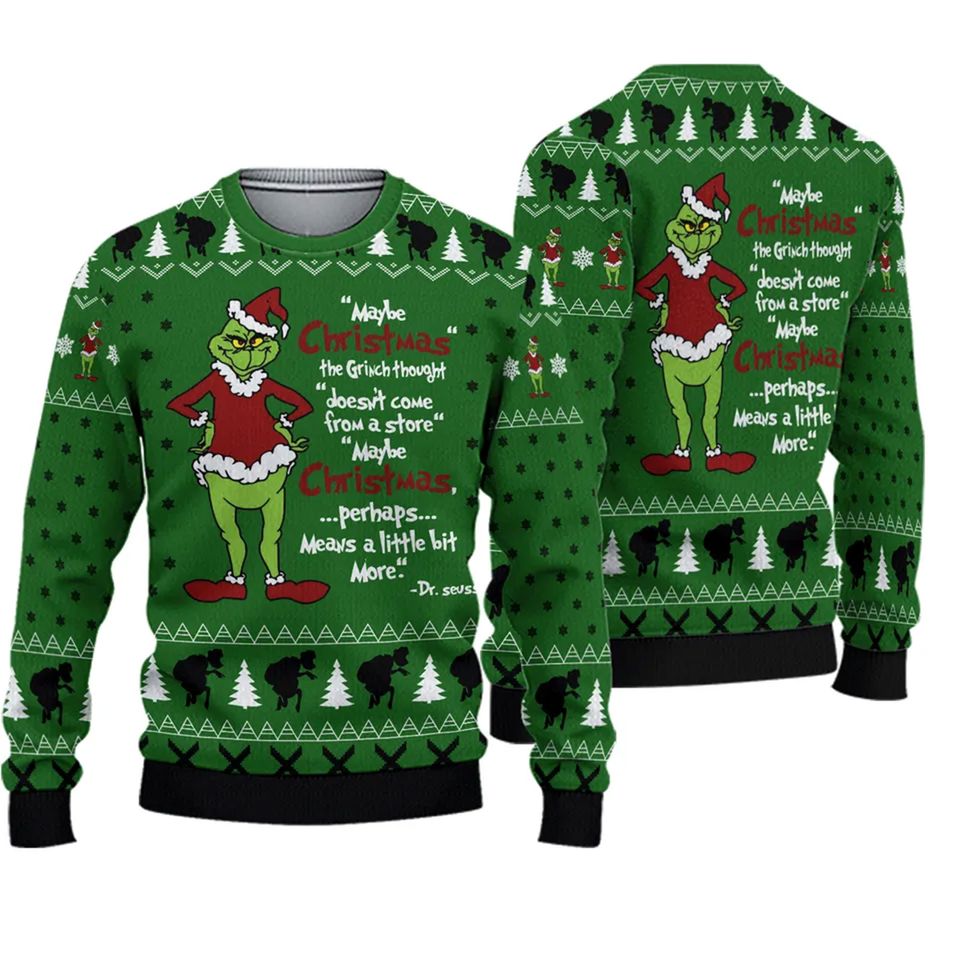 Funny Grinchs Maybe Christmas Ugly Sweater