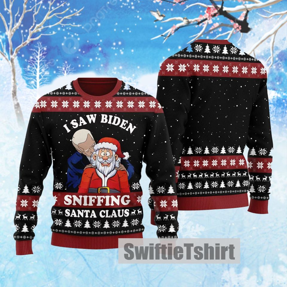 Funny Joe Biden Santa Claus Ugly Christmas Sweater, Funny Joe Biden - Image 6