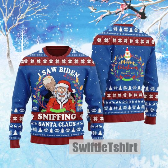 Funny Joe Biden Santa Claus Ugly Christmas Sweater, Funny Joe Biden - Image 8