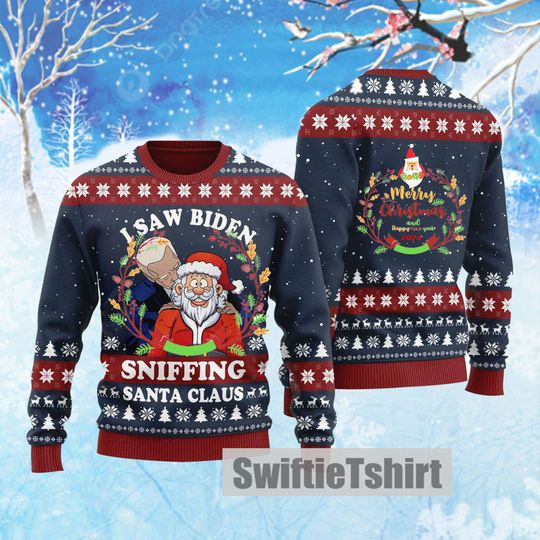 Funny Joe Biden Santa Claus Ugly Christmas Sweater, Funny Joe Biden - Image 9